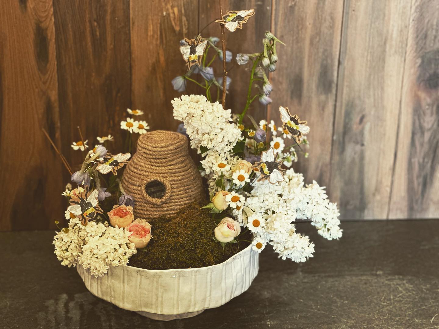 beehive floral arrangement